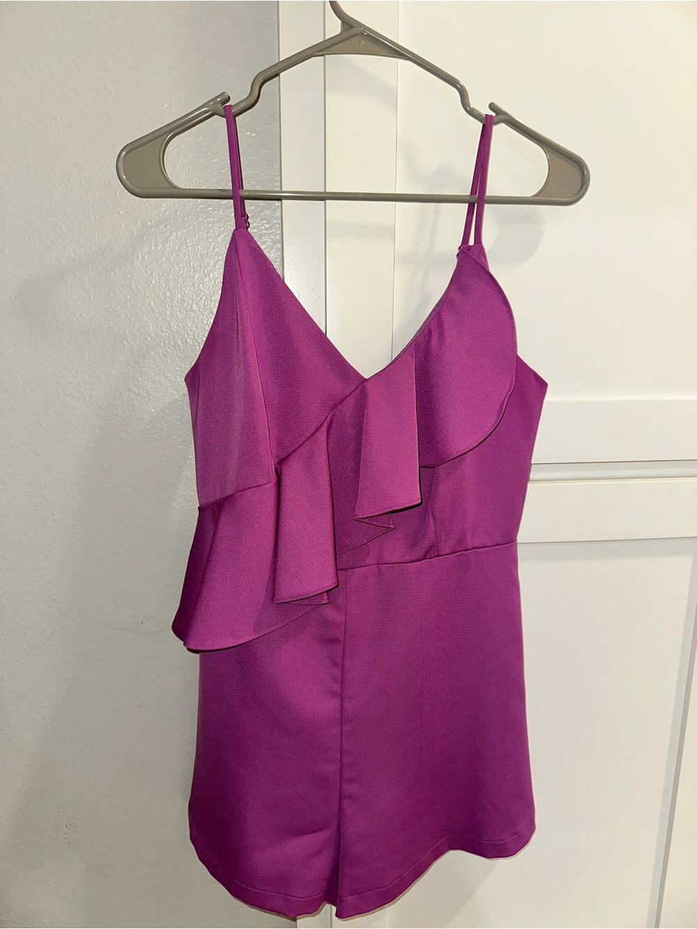 Fuchsia/Purple Ruffle Romper